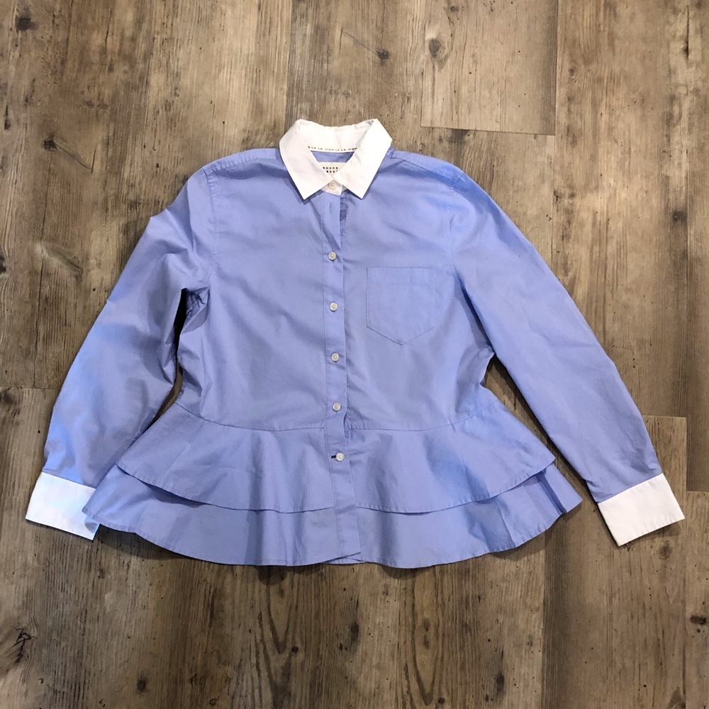 Kate Spade Poplin Ruffle Shirt